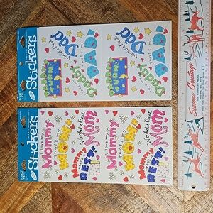 Vintage Frances Meyer sticker sheets Mommy and Daddy sealed